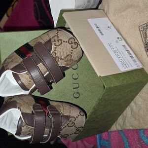 Authentic Gucci Original GG Infant/Toddler shoe.